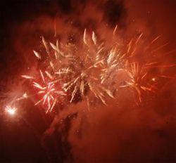 Novoroční ohňostroj v Havířově 2015